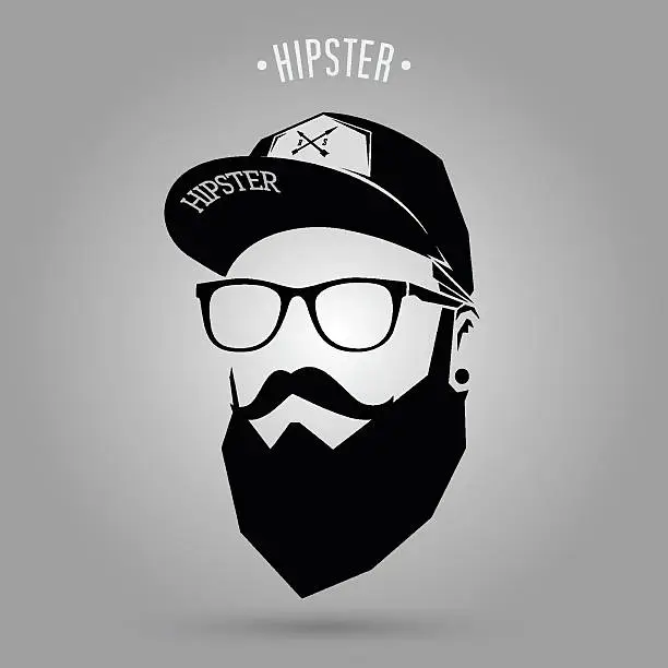 Vector illustration of hipster men cap