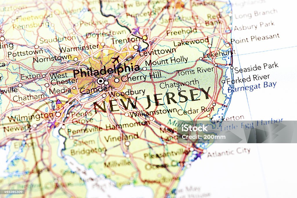 Mappa del New Jersey - Foto stock royalty-free di New Jersey