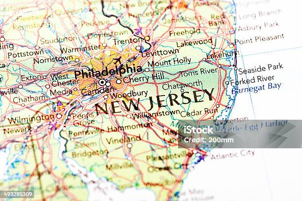 Mapa Da Nova Jersey - Fotografias de stock e mais imagens de Nova Jersey - Nova Jersey, Mapa, Norristown