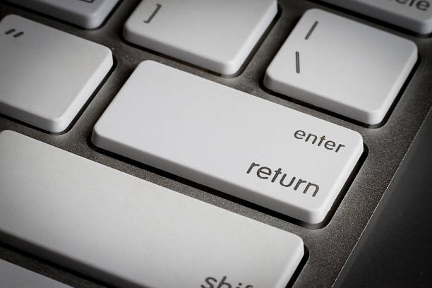 istock Closeup of enter key in a keyboard. 493303364
