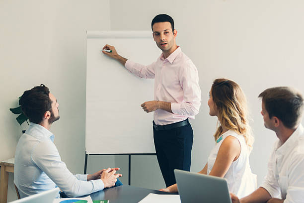 istock Businesspeople having meeting in office. 493305610