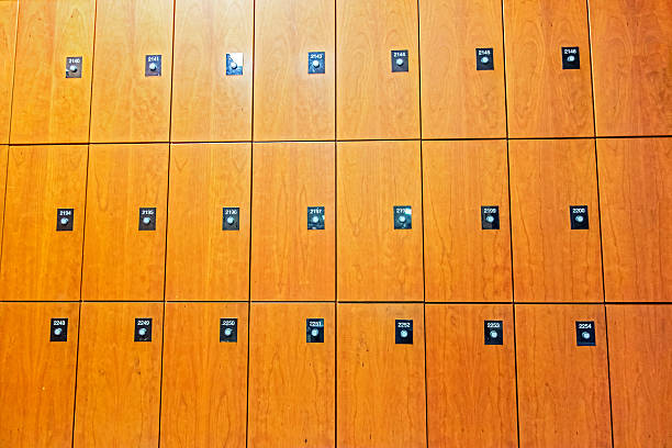 istock Front of wooden locker 493306766