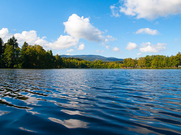 istock Babylon Pond and Cerchov Mountain in Bohemian Forest 493307396