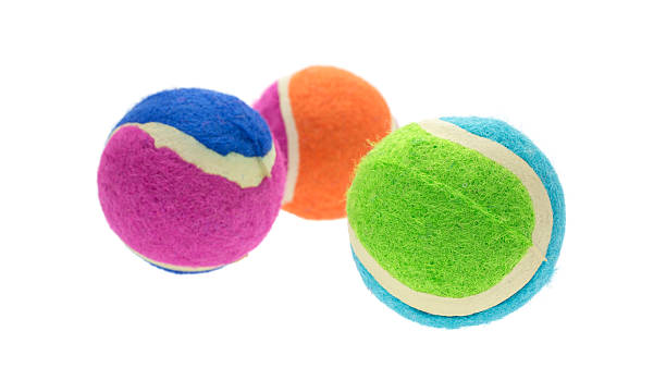 istock Group of small rubber and cloth fetch balls for dogs 493307428