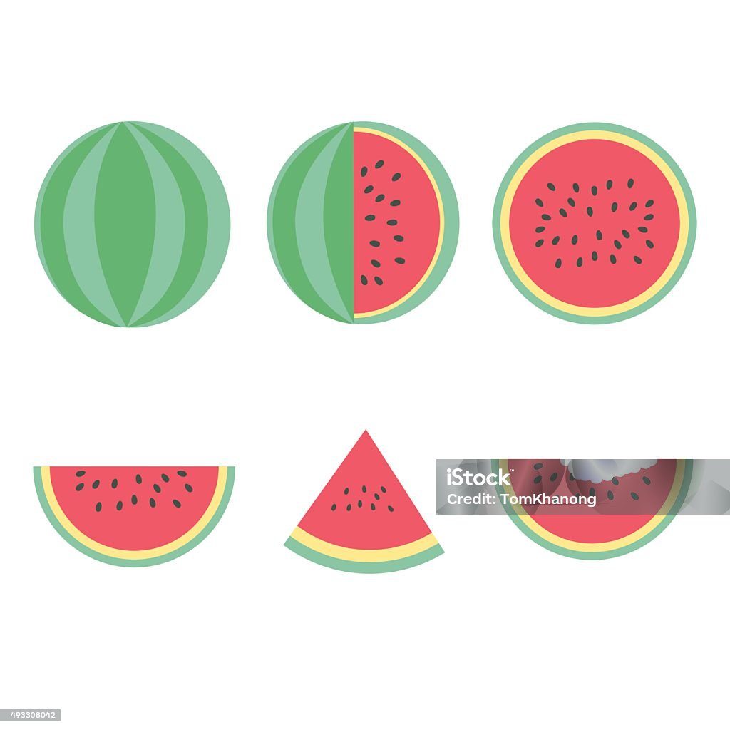 water melon set Watermelon stock vector