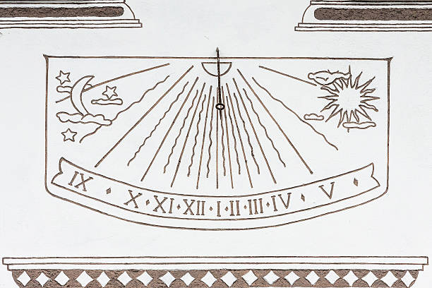 ancient solar clock on church of Piran, Slovenia