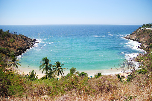 Beautiful small gulf in Puerto Escondido, Mexico.