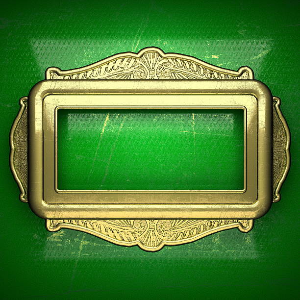 istock golden background painted in green 493314186