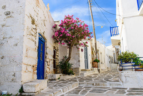 istock old town of Parikia 493317146