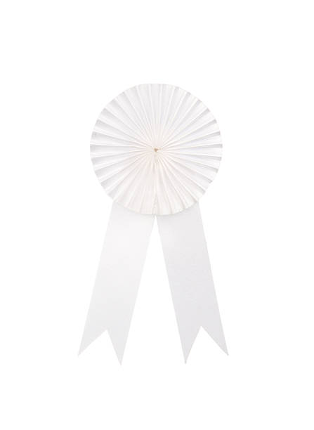 istock White fabric award ribbon isolated on white 493317320