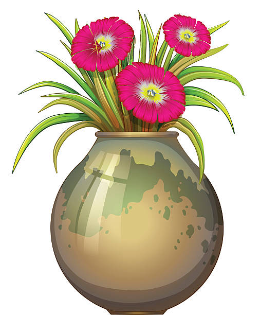 花の花瓶 - イラストレーションのベクターアート素材や画像を多数ご