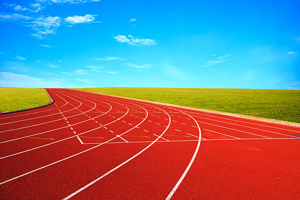 istock Running track  in the morning. 493321269