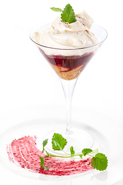 istock Red dessert in a glass 493322385