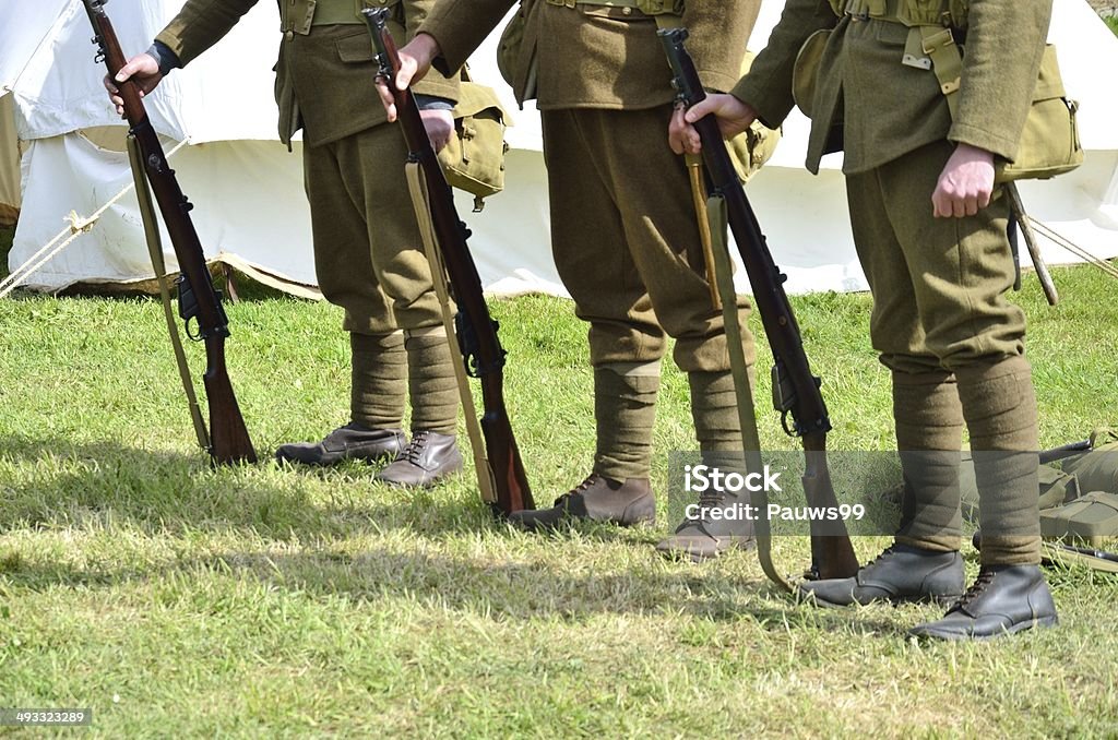 Standing soldiers Soldiers standing Armed Forces Stock Photo