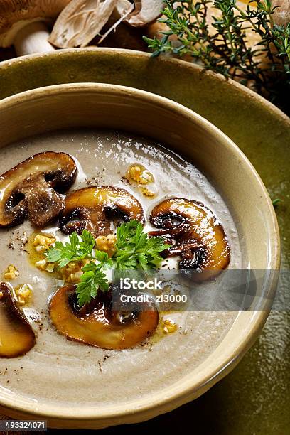 Mushroom Cream Soup Stock Photo - Download Image Now - Brunch, Cream - Dairy Product, Dinner