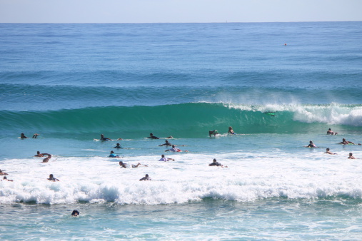 Taken at Rainbow Bay, Gold Coast. When the surf is good, prepare to share as well.