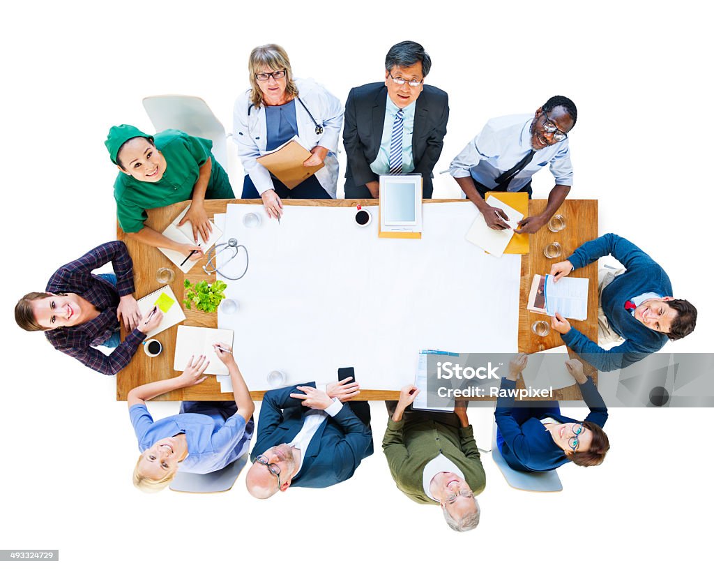 Group of People with Various Occupations in a Meeting Doctor Stock Photo