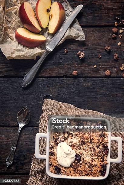 Apple Crumble Stock Photo - Download Image Now - 2015, Apple - Fruit, Apple Crumble