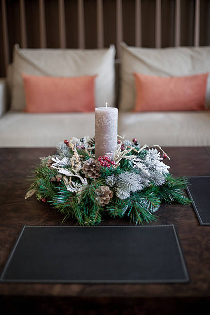 istock Christmas and New Year's  flowers composition. 493327850