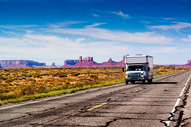 istock RV on the road to Monument Valley 493328704