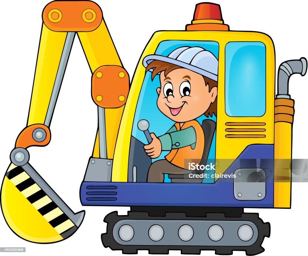 Excavator operator theme image 1 Excavator operator theme image 1 - eps10 vector illustration. 2015 stock vector