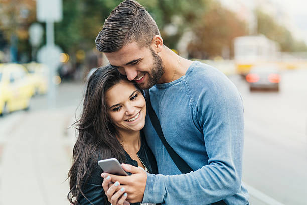 istock Couple having fun in the city 493330196