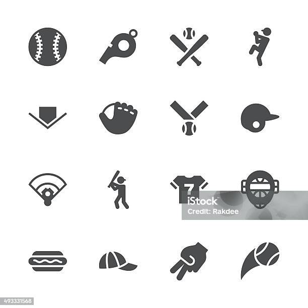 Baseball Icon Gray Series Stock Illustration - Download Image Now - Baseball - Ball, Baseball - Sport, Icon Symbol