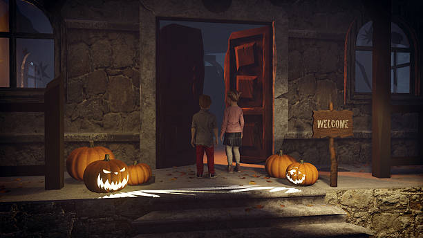 istock Welcome to the spooky house 493336796