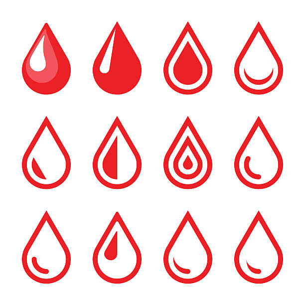 ilustraciones, imágenes clip art, dibujos animados e iconos de stock de blood drop escudo. plantilla de logotipo. icono de conjunto. vector de - sangre de animal