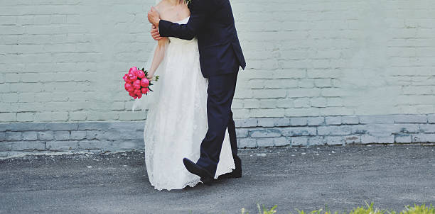 istock Wedding summer couple together posing. 493337694