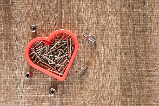 istock Set of tools on a wooden table 493340004