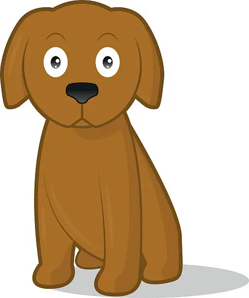 Vector illustration of Cartoon Dog Puppy