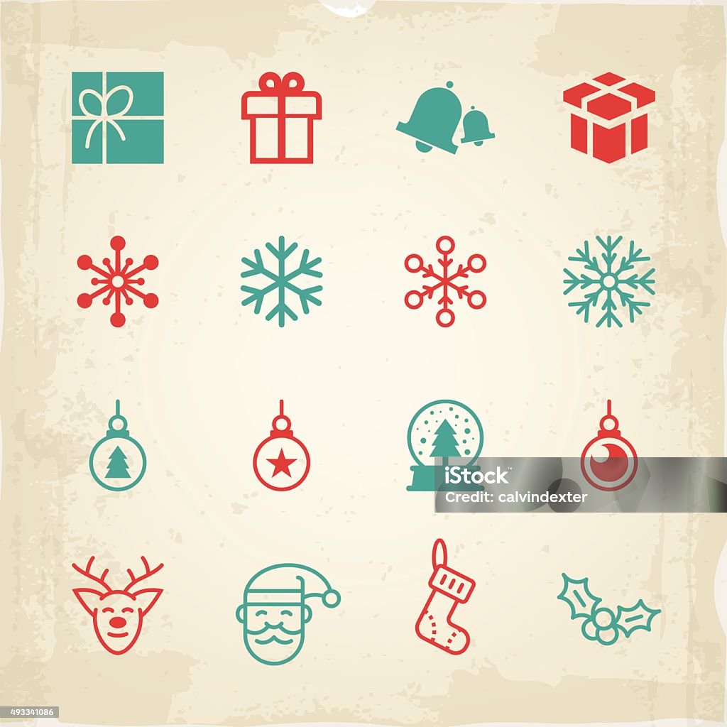 Christmas icons and symbols Set of 16 Christmas icons and symbols. EPS 10 file. Christmas stock vector