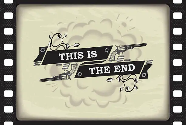 Vector illustration of This is the end banner