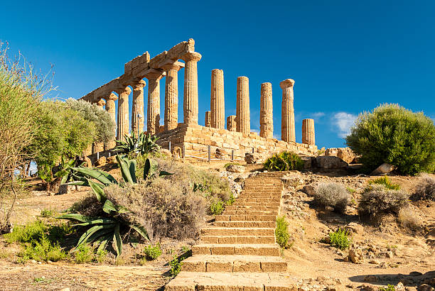 Temple of Juno; Valley of the Temples of Agrigento stock photo