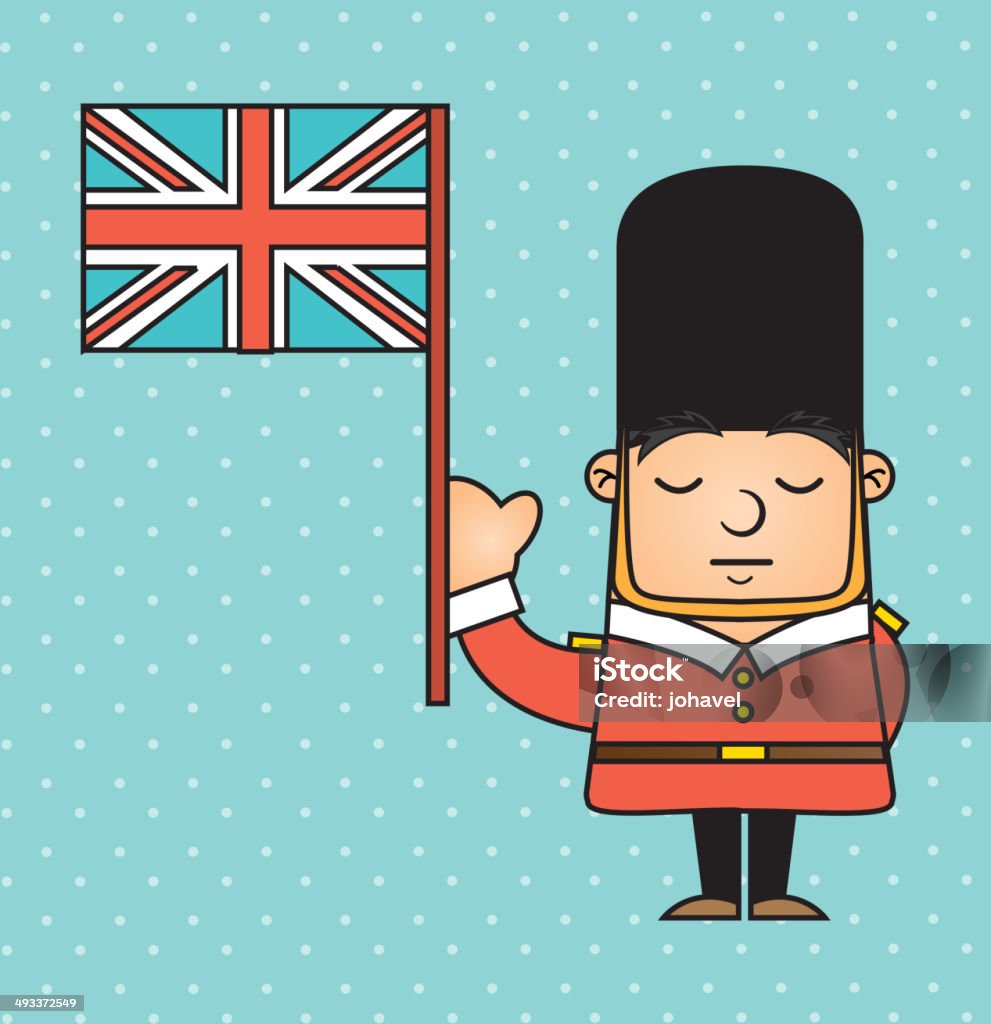 london guard london guard with london flag. vector illustration Armed Forces stock vector