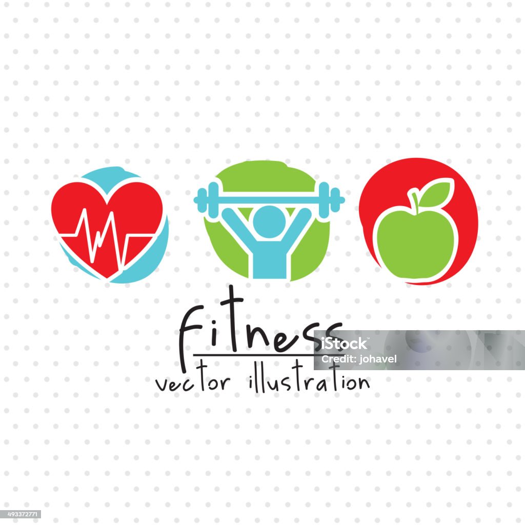fitness illustration fitness drawing over white background. vector illustration Activity stock vector