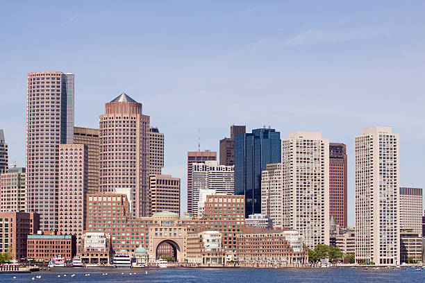 o porto de boston, ma - boston skyline harbor city imagens e fotografias de stock