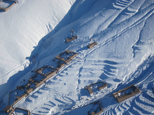 Kabul village from bird's eye in winter.