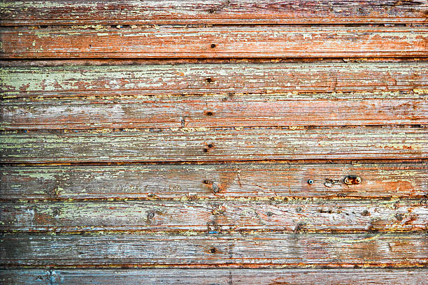 Usado de fundo de prancha de madeira, textura em branco - foto de acervo