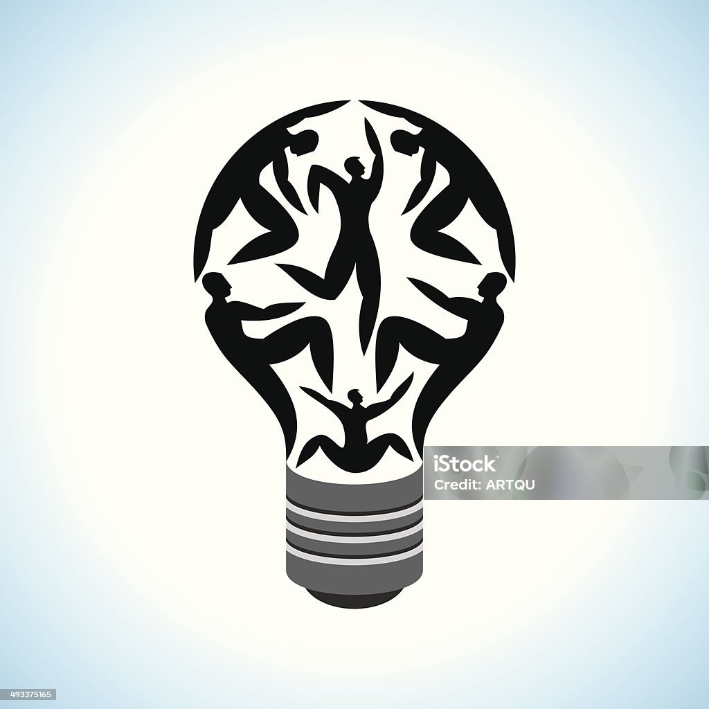 The Light Bulb For Job and Business Concept The Light Bulb For Job and Business Concept in Blue Sky Background Achievement stock vector