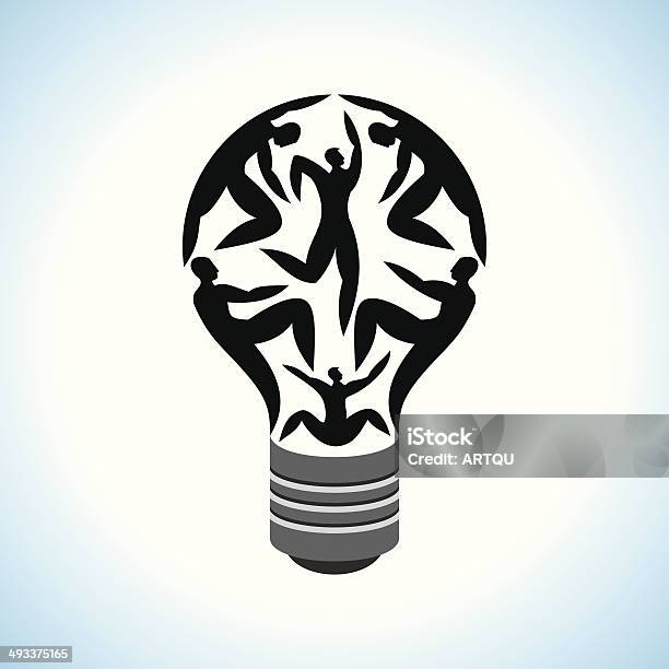 The Light Bulb For Job And Business Concept Stock Illustration - Download Image Now - Achievement, Aspirations, Bonding