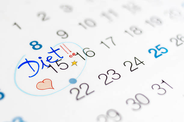 istock Beginning of the diet in a calendar 493375255