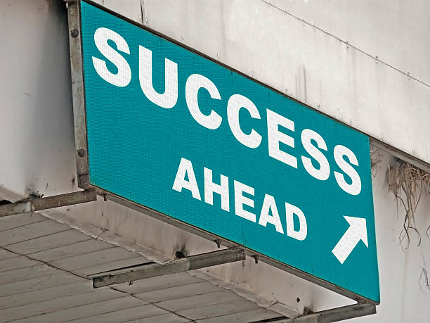 istock Notice Board On A National Highway Showing Success Ahead, Concept 493377733