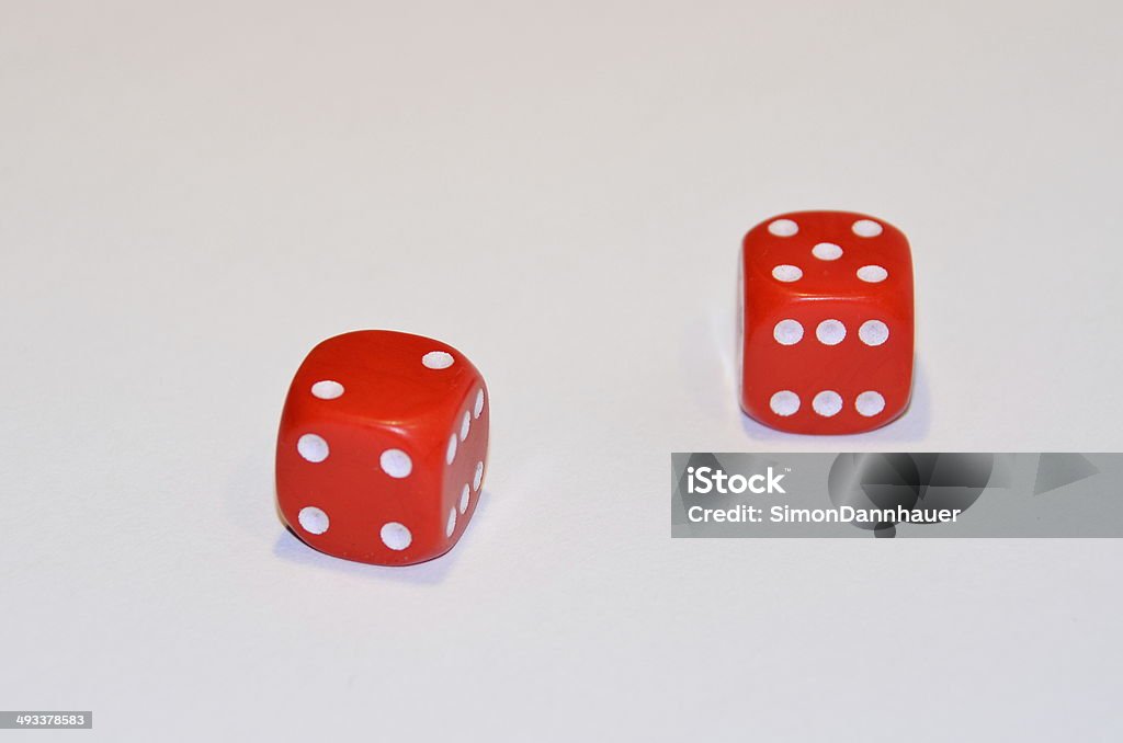 Playing with dice Success with luck Accidents and Disasters Stock Photo