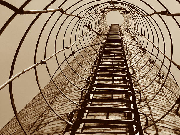 istock Old Factory Chimney - Sepia 493378705