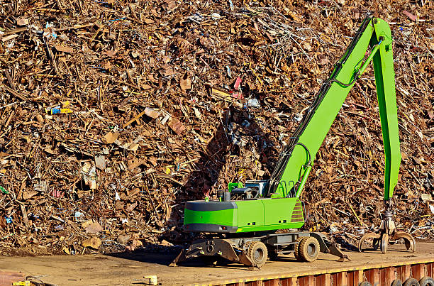 istock Excavator in the junkyard 493379067