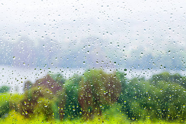 Paisaje de lluvia - foto de stock
