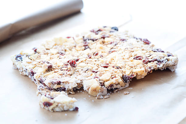 istock muesli bar on white baking paper 493379978