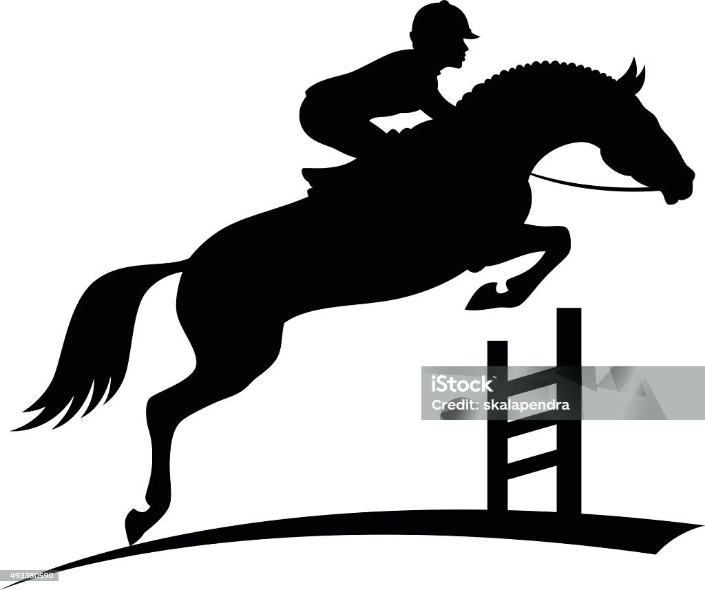 cavalo selvagem pulando alto sobre a barreira 11809703 Vetor no Vecteezy